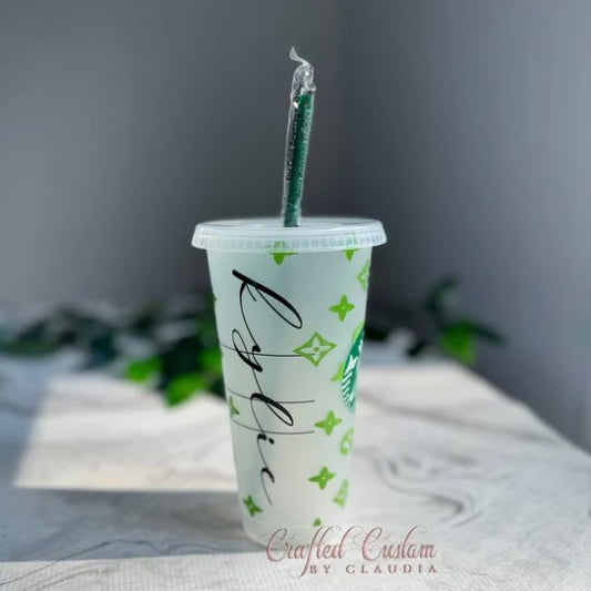 Designer Inspired Cold Cup (With Name)