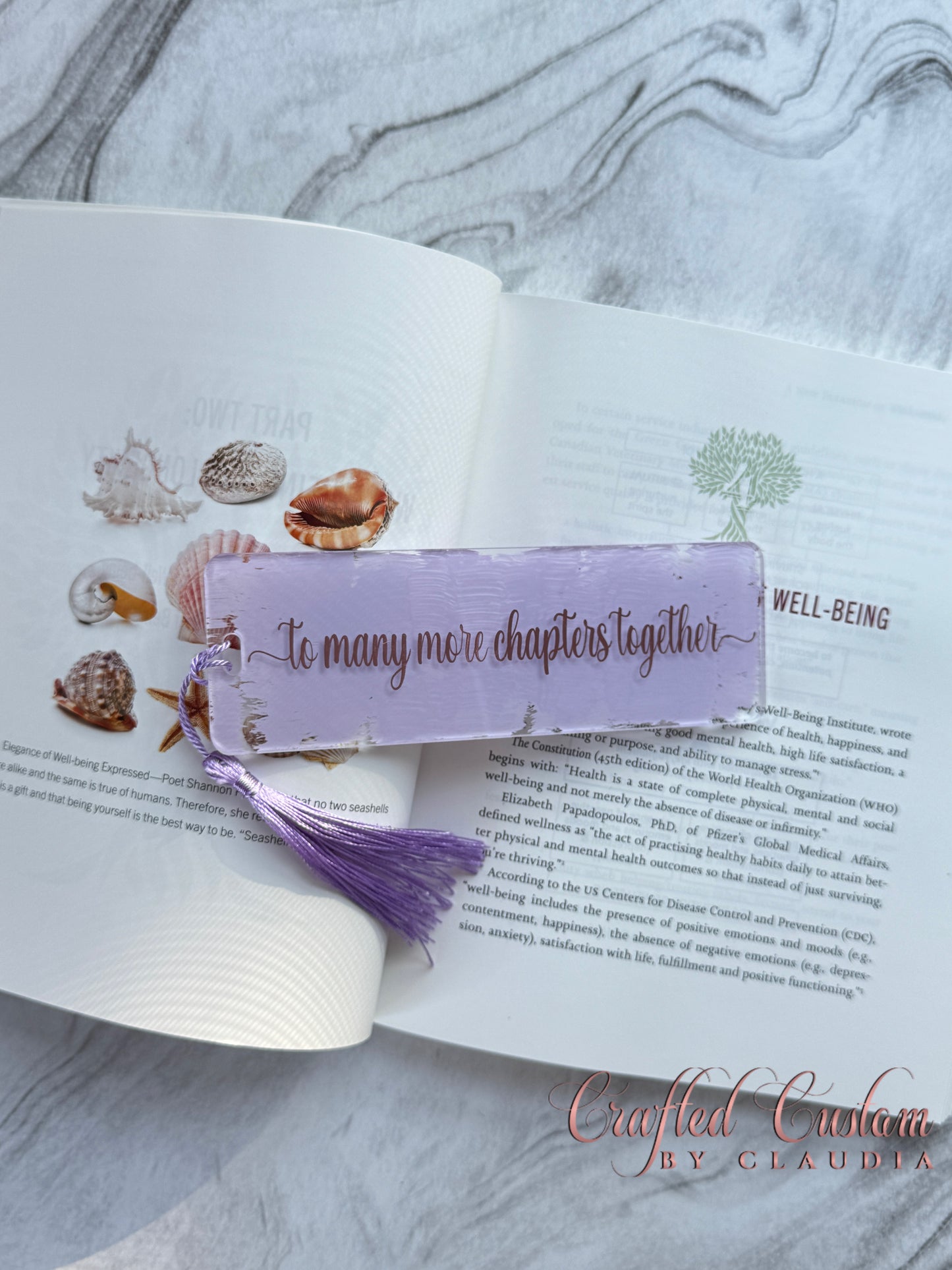Acrylic bookmark - to many chapters together