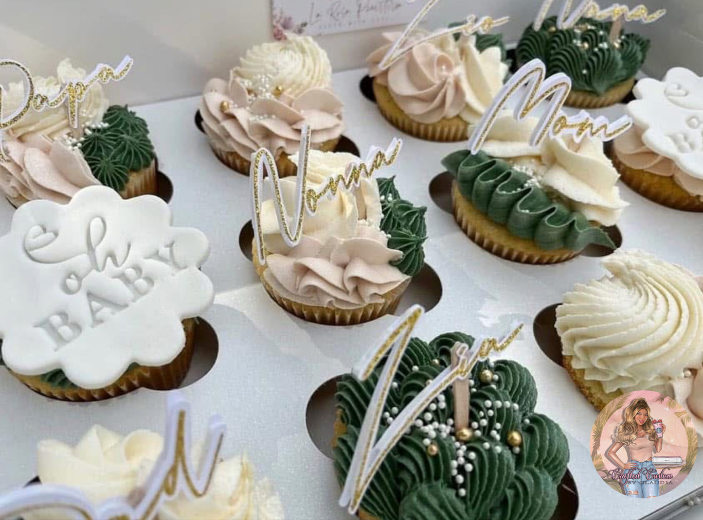 Custom 100 Pack Cupcake Toppers